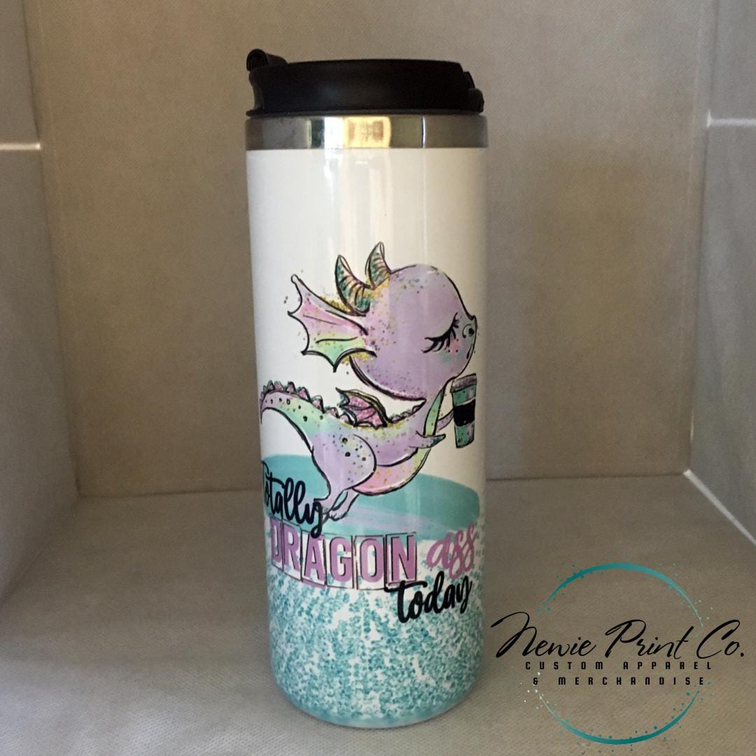 Custom Grandkids Name Flower - Insulated Travel Coffee Tumbler