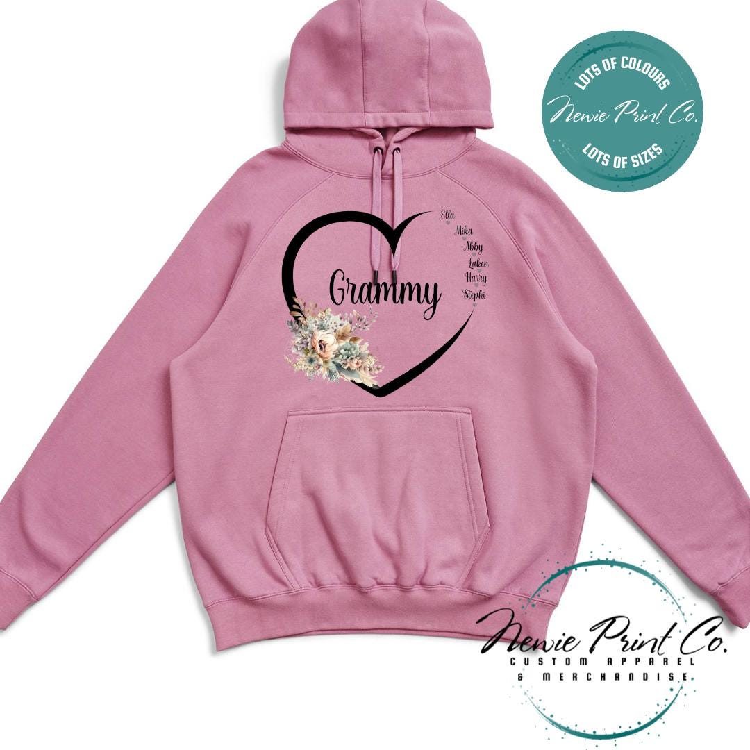 Custom Grandkids Name Boho Flower - Jumper or Tee