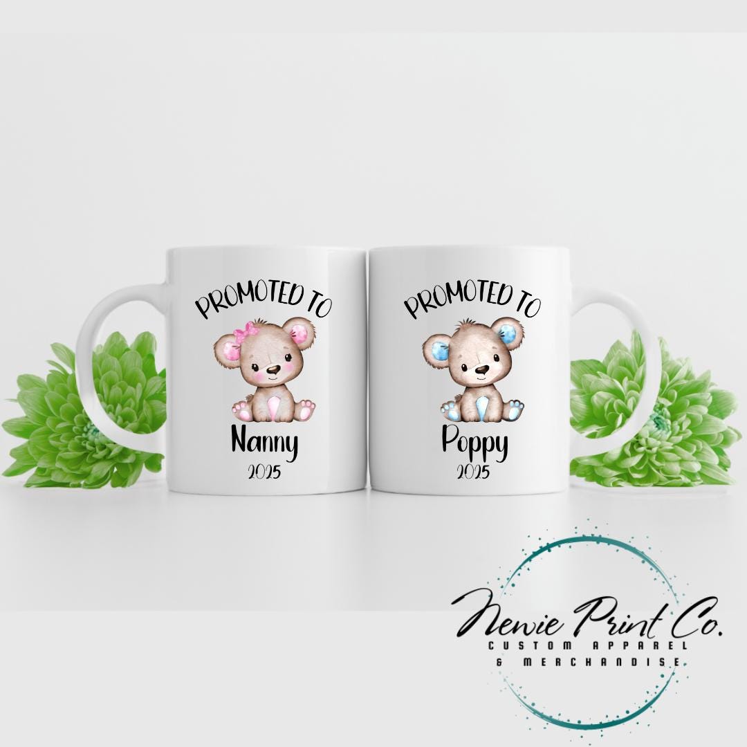 Birth Announcement Bear Custom Mug