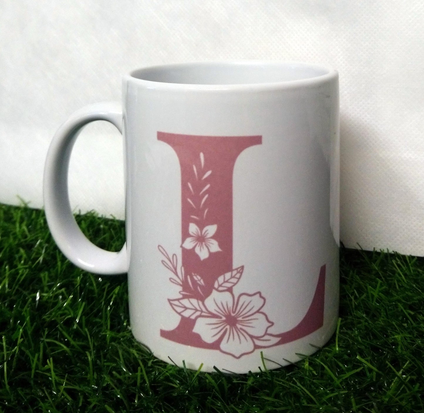 Custom Pink Heart Photo Mothers Day Mug