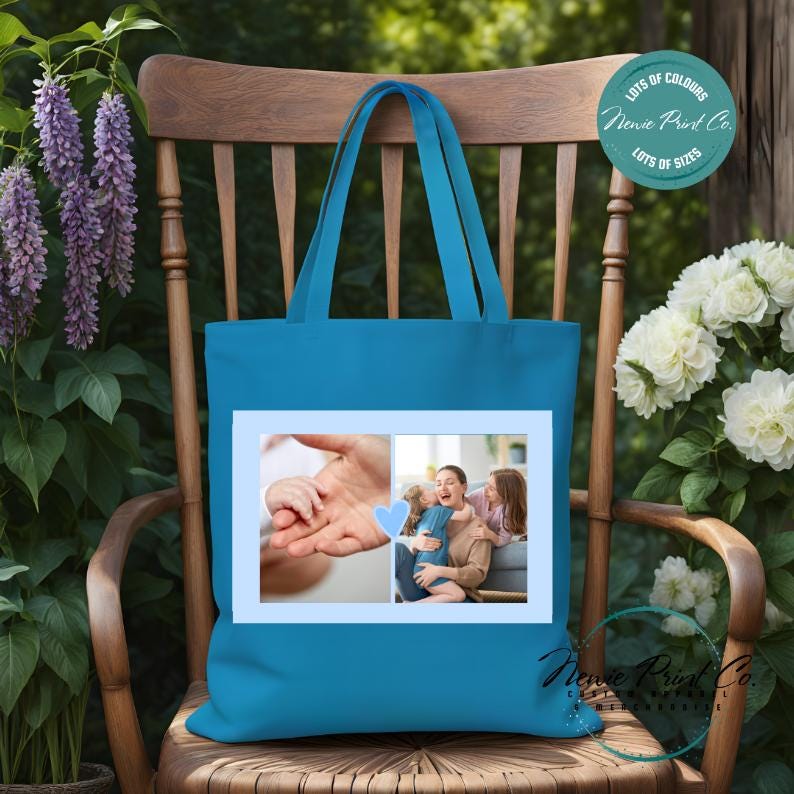 Blue Heart Custom - Tote/Library Bags