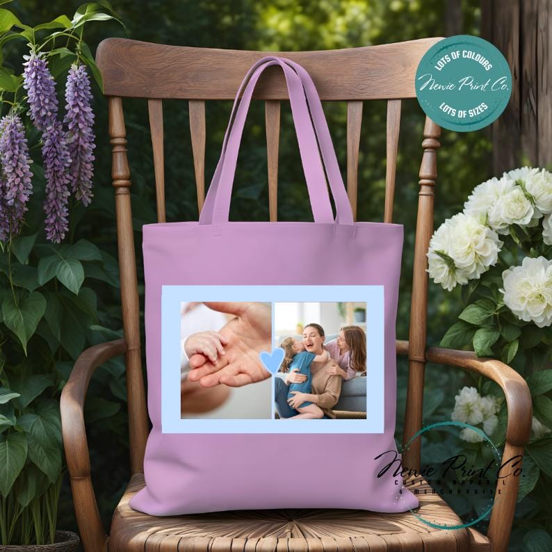 Blue Heart Custom - Tote/Library Bags
