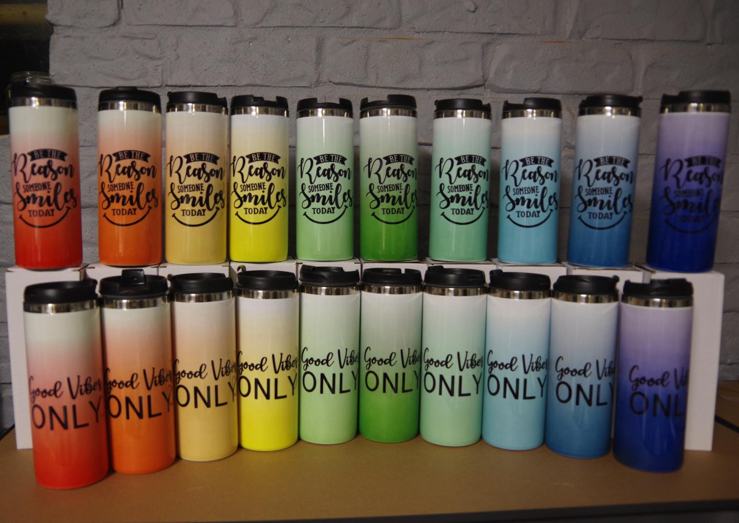 Blue Heart - Custom Insulated Travel Coffee Tumbler