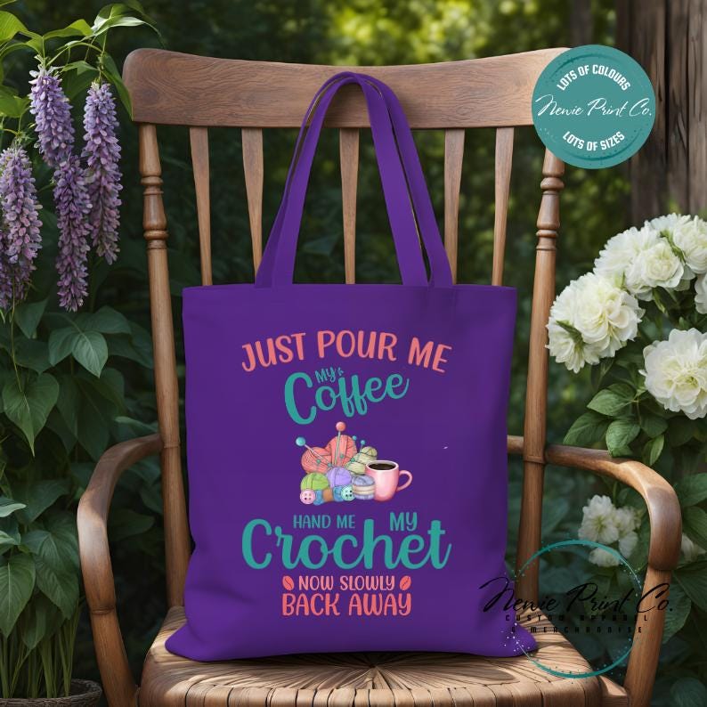 Coffee & Crochet - Tote/Library Bags