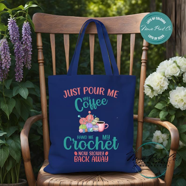 Coffee & Crochet - Tote/Library Bags