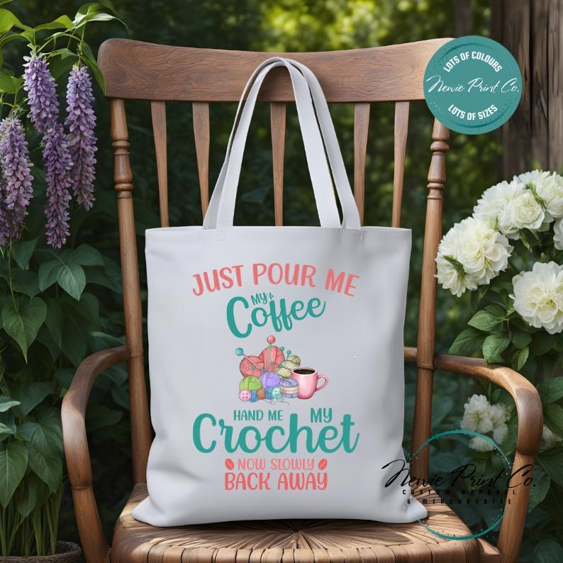 Coffee & Crochet - Tote/Library Bags