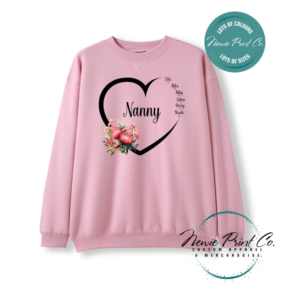 Custom Grandkids Name Australian Flower - Jumper or Tee