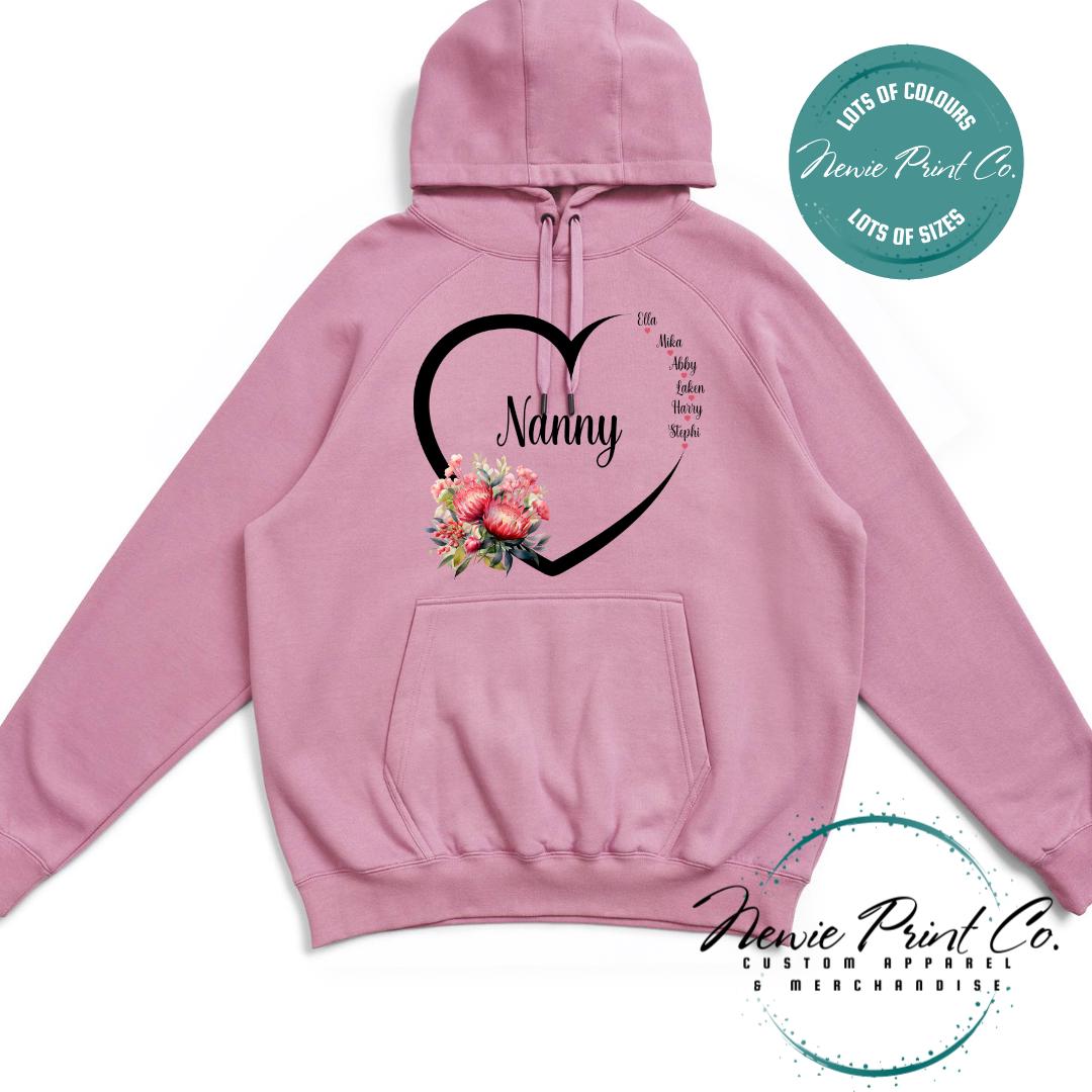 Custom Grandkids Name Australian Flower - Jumper or Tee