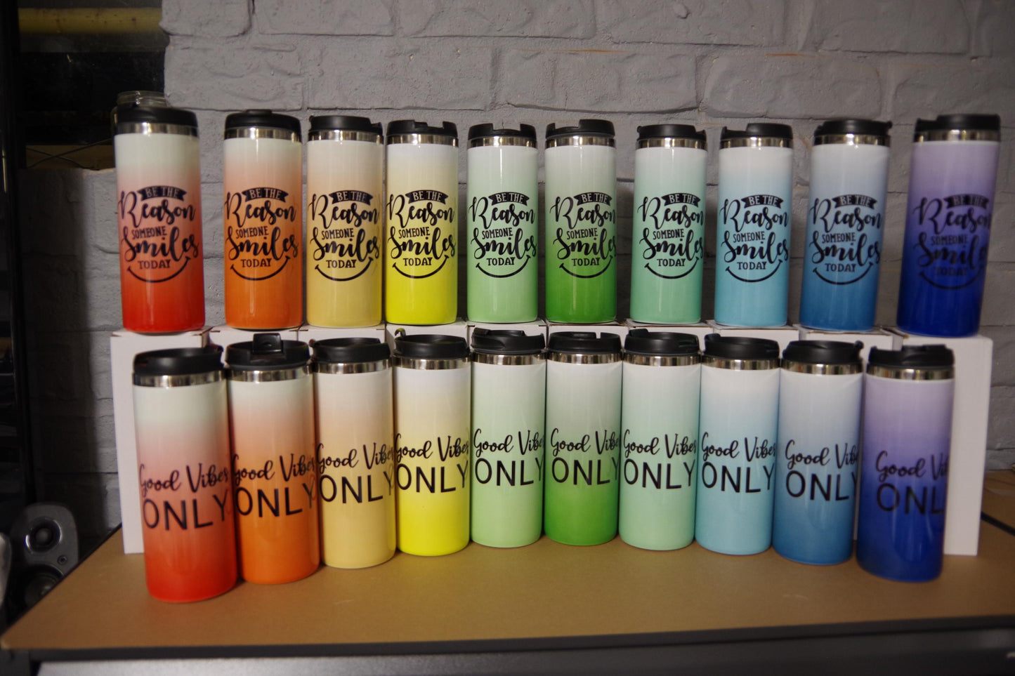 Custom Grandkids Name Flower - Insulated Travel Coffee Tumbler