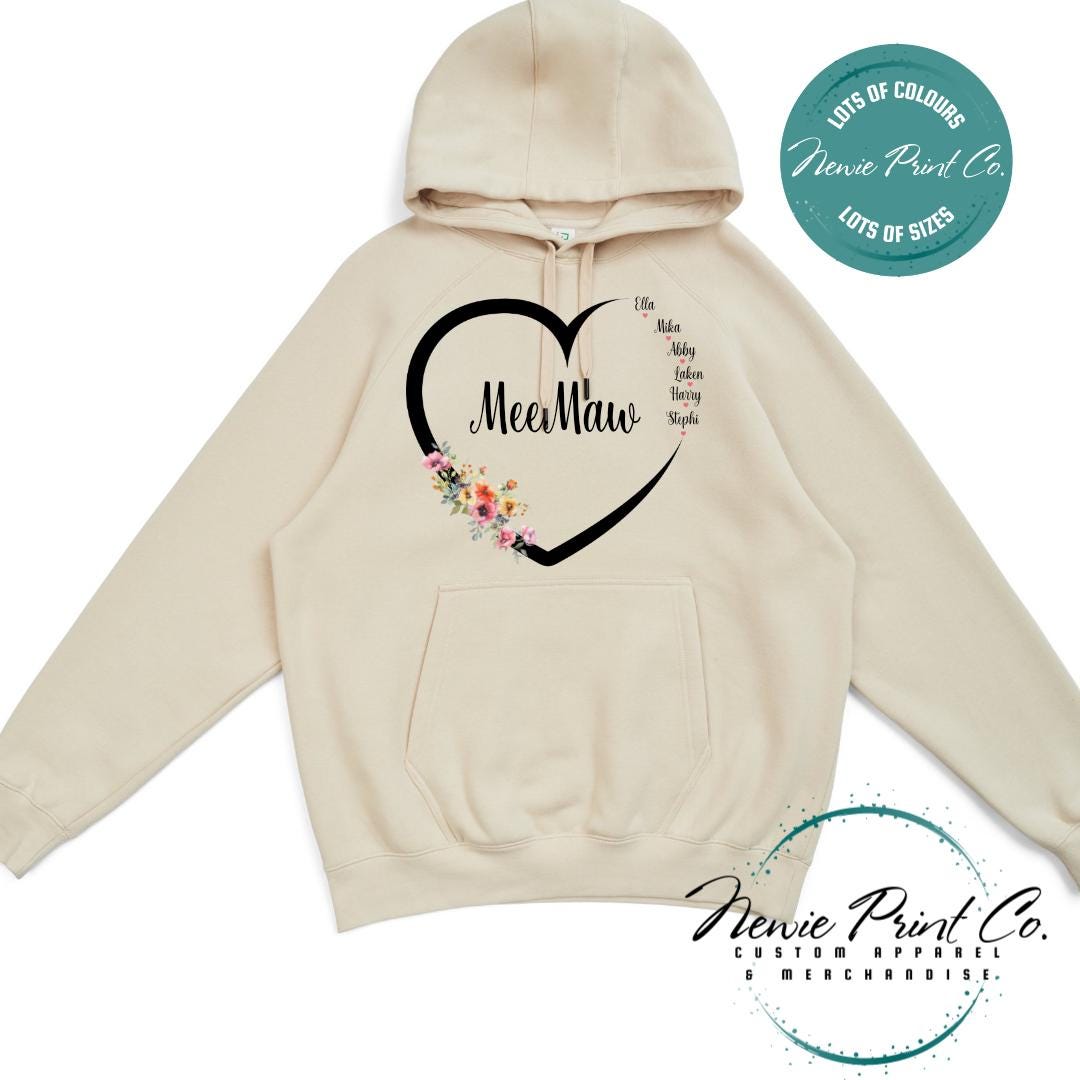 Custom Grandkids Name Watercolour Flower - Jumper or Tee