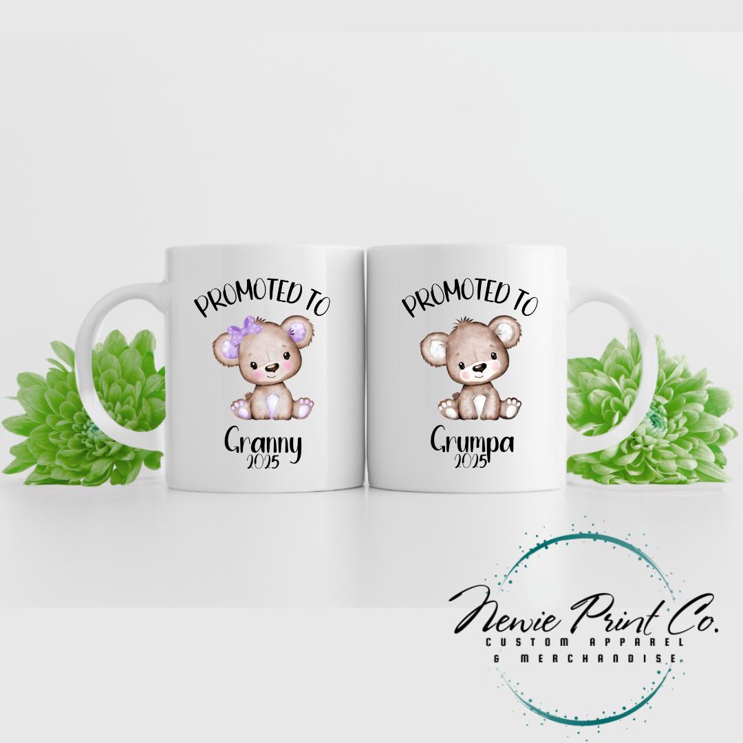 Birth Announcement Bear Custom Mug