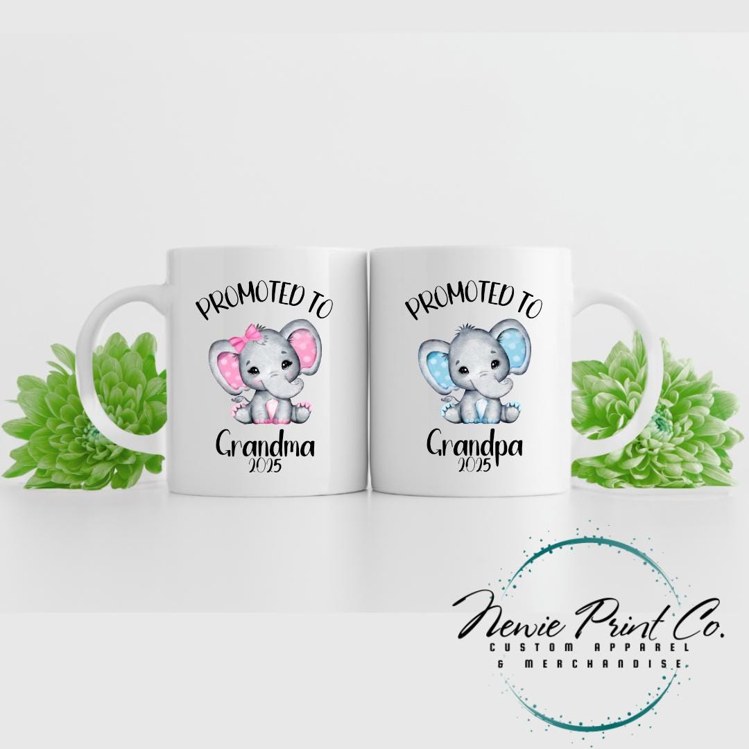 Birth Announcement Elephant Custom Mug