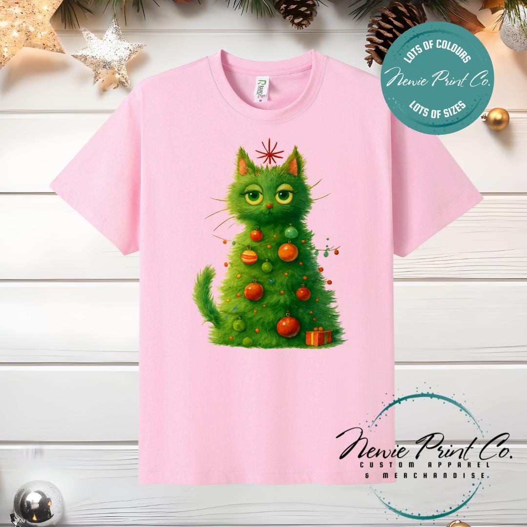 Cat Christmas Tree - Christmas Tee