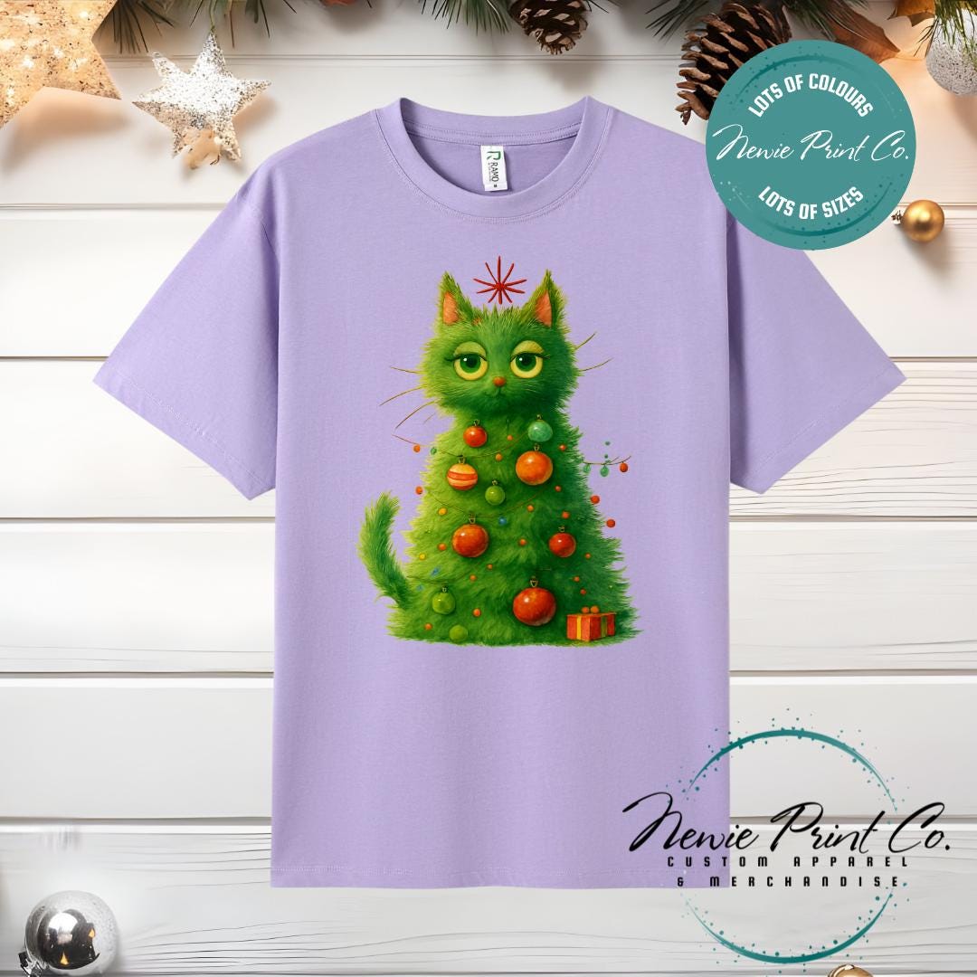 Cat Christmas Tree - Christmas Tee