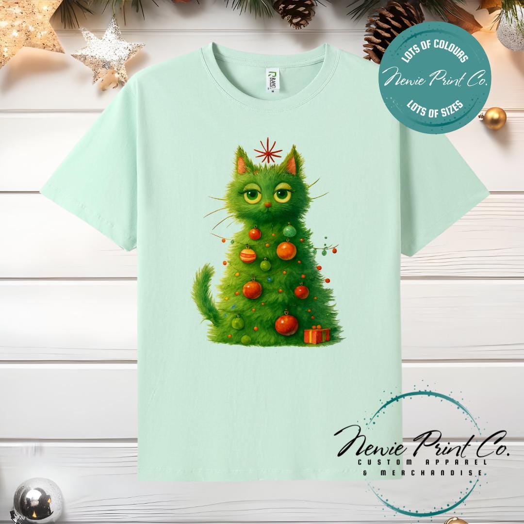 Cat Christmas Tree - Christmas Tee