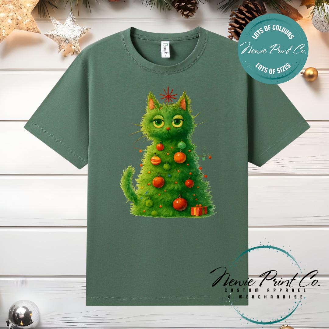 Cat Christmas Tree - Christmas Tee