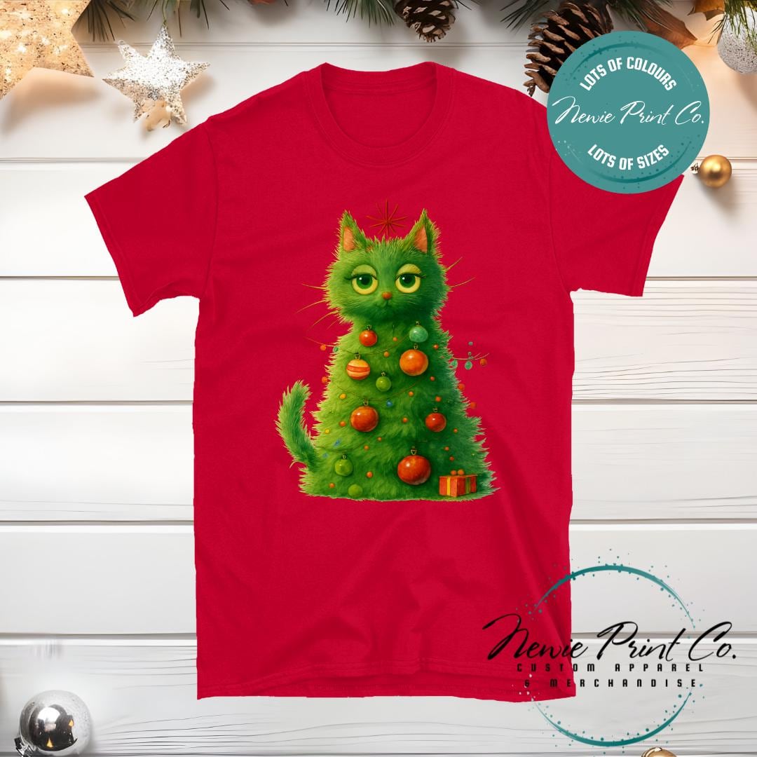 Cat Christmas Tree - Christmas Tee