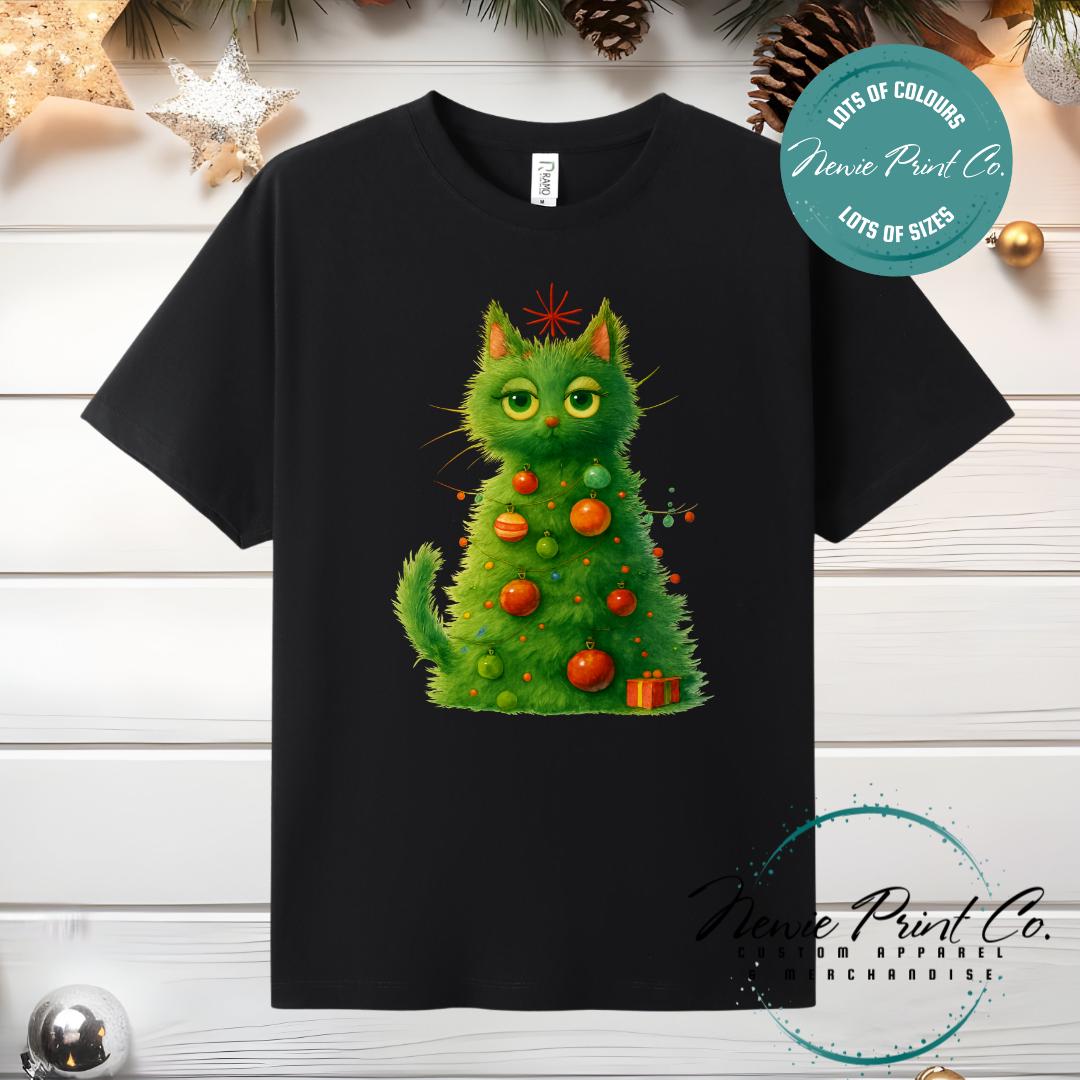 Cat Christmas Tree - Christmas Tee