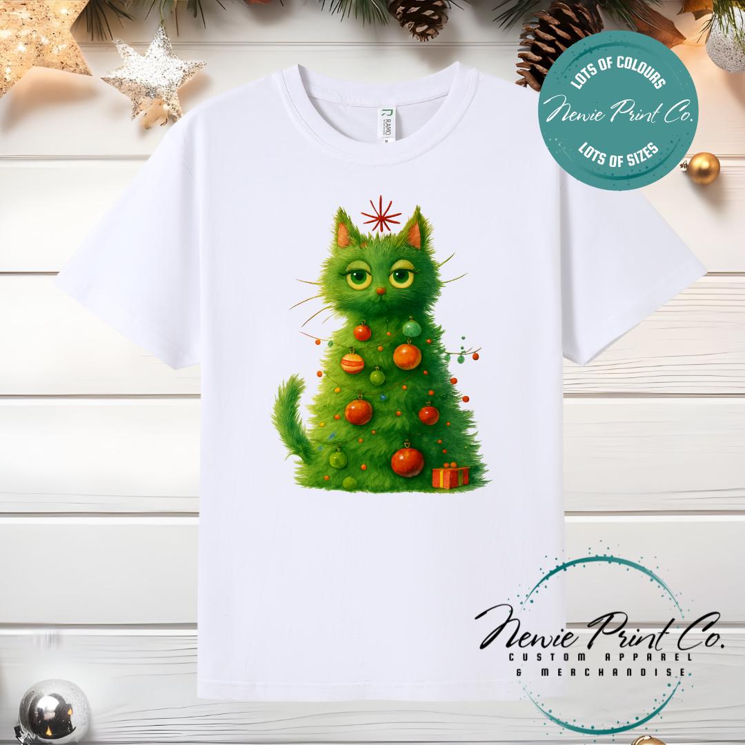 Cat Christmas Tree - Christmas Tee