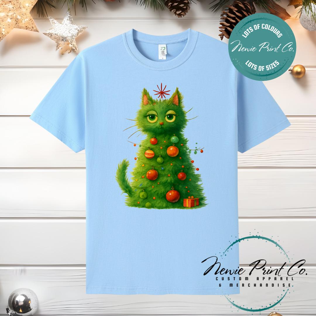Cat Christmas Tree - Christmas Tee