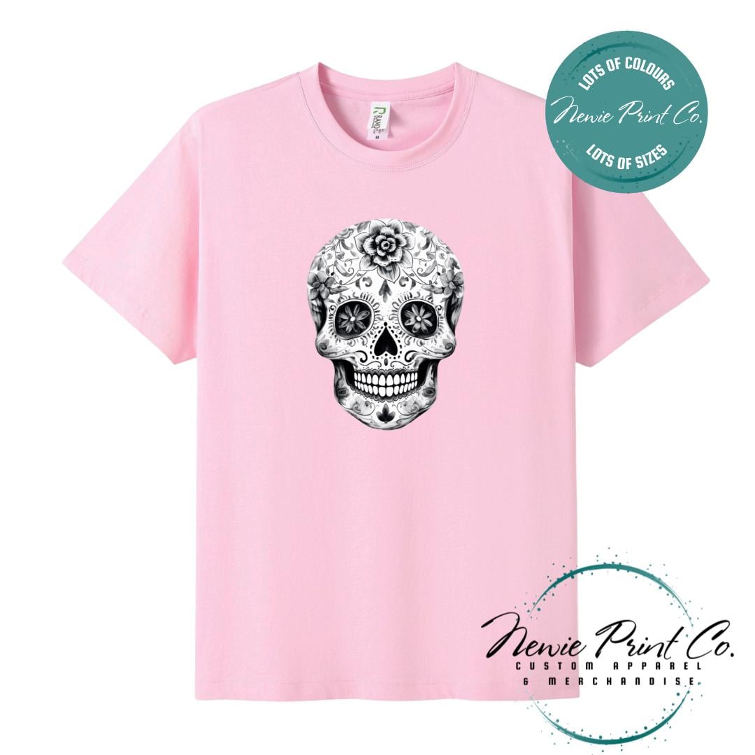 Custom Halloween t-shirts printed in Australia, featuring spooky designs and optional personalised names — perfect for Halloween parties, school events, or family matching outfits.