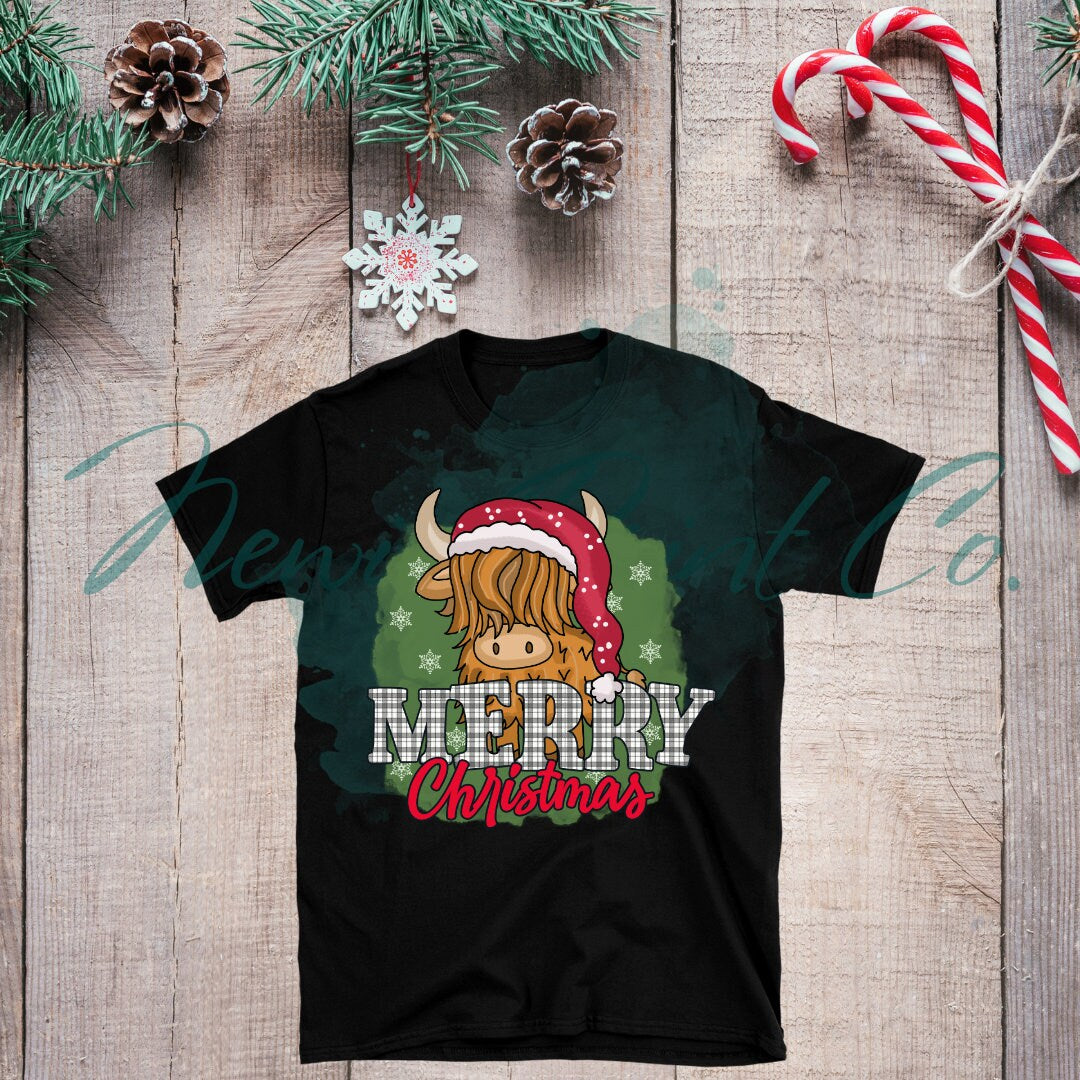 Highland Cow - Christmas T-shirt