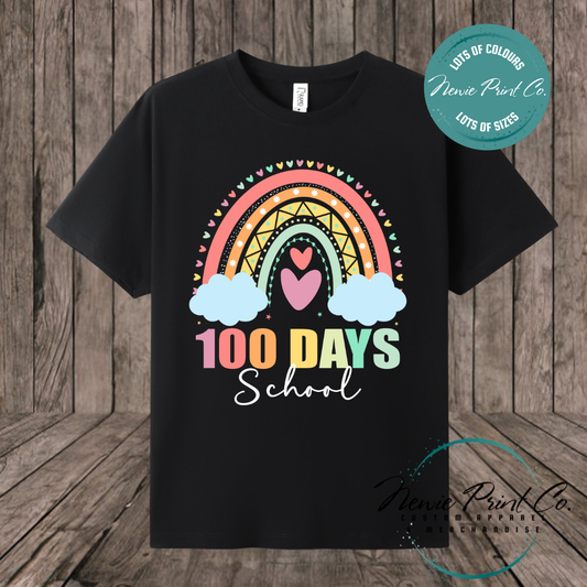 100 Days of School Rainbow - 100 Days of School T-shirt Adults