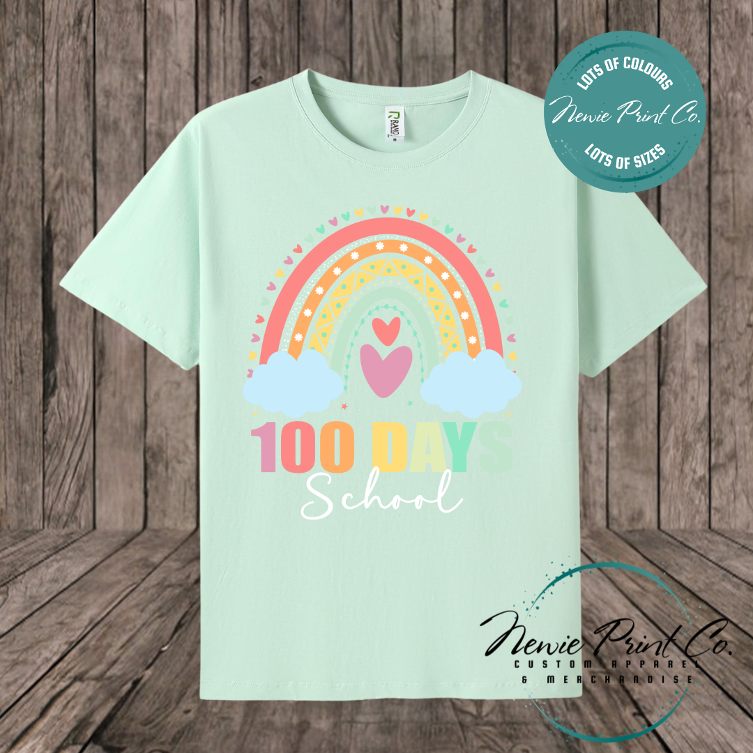 100 Days of School Rainbow - 100 Days of School T-shirt Kids
