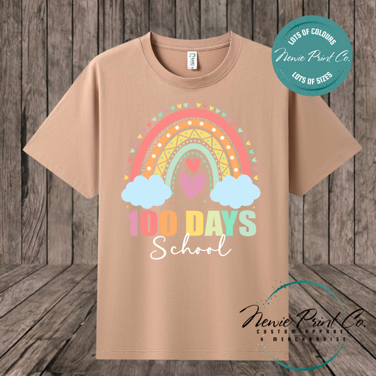 100 Days of School Rainbow - 100 Days of School T-shirt Kids
