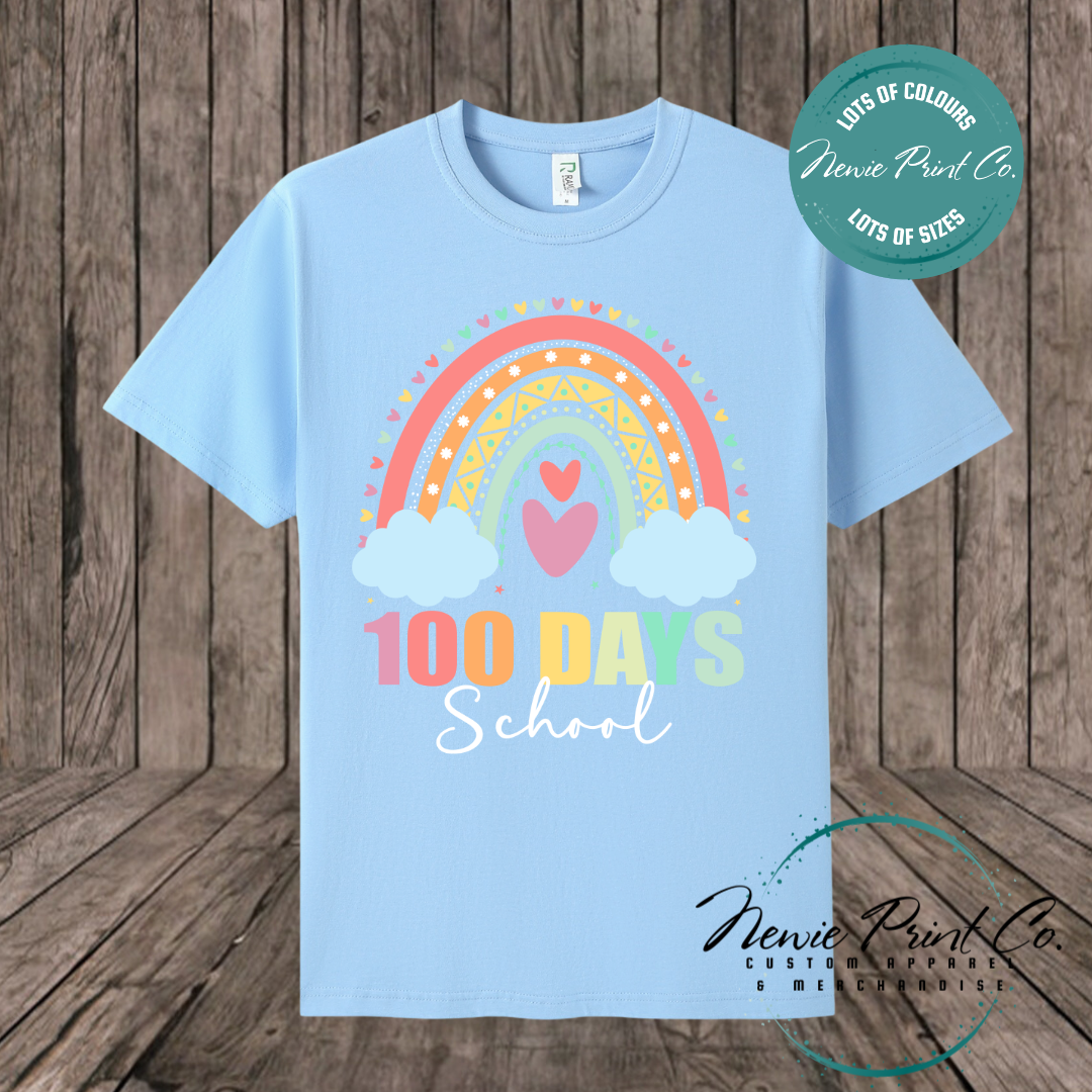 100 Days of School Rainbow - 100 Days of School T-shirt Adults