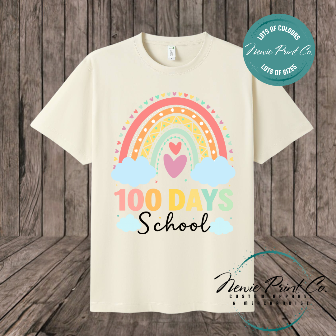 100 Days of School Rainbow - 100 Days of School T-shirt Adults
