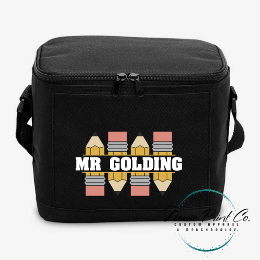 Custom insulated lunch cooler for teachers, perfect end-of-year or Christmas gift