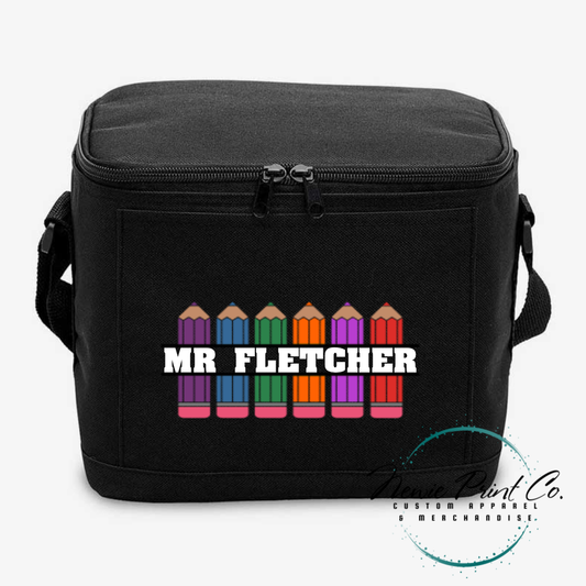 Custom insulated lunch cooler for teachers, perfect end-of-year or Christmas gift