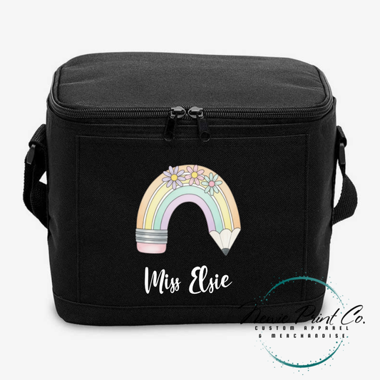 Custom insulated lunch cooler for teachers, perfect end-of-year or Christmas gift