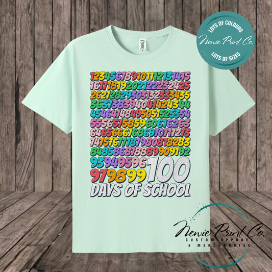 Celebrate 100 Days of School with custom t-shirts! Personalised with names, printed on premium cotton. Fast shipping Australia-wide.