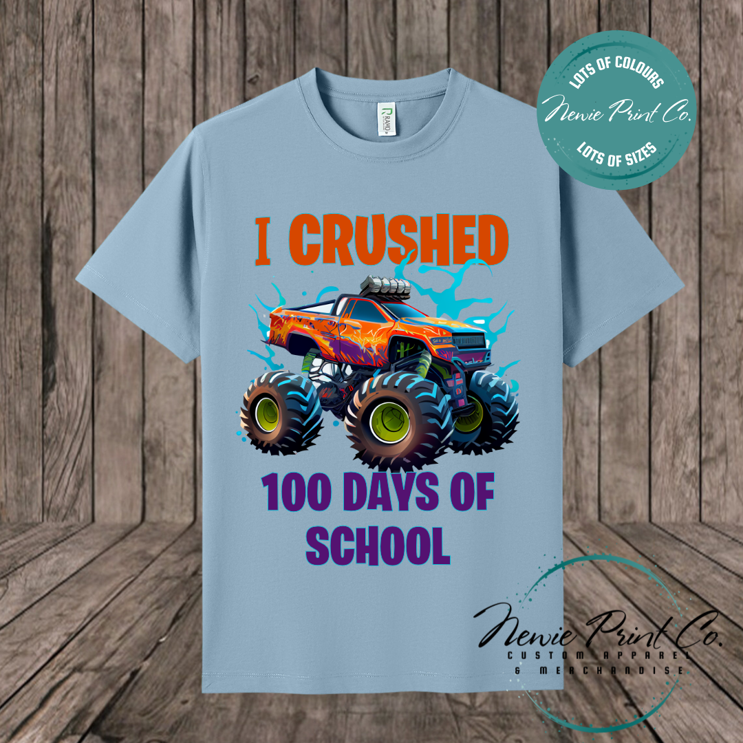 Celebrate 100 Days of School with custom t-shirts! Personalised with names, printed on premium cotton. Fast shipping Australia-wide.
