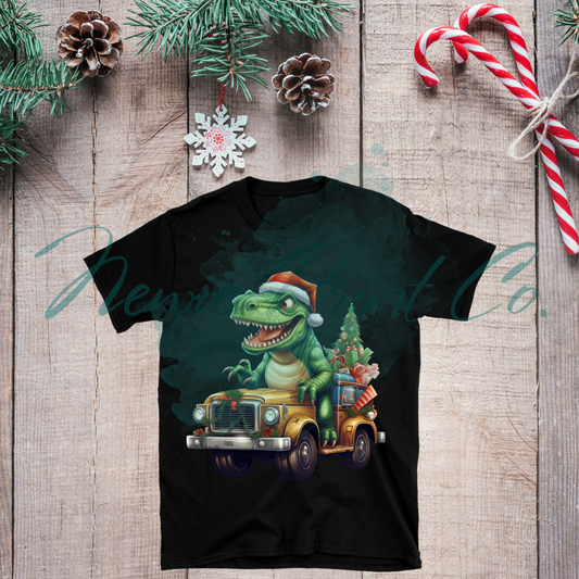 Dino Truck - Christmas T-shirt
