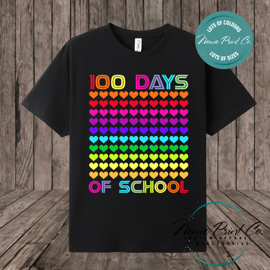 Celebrate 100 Days of School with custom t-shirts! Personalised with names, printed on premium cotton. Fast shipping Australia-wide.