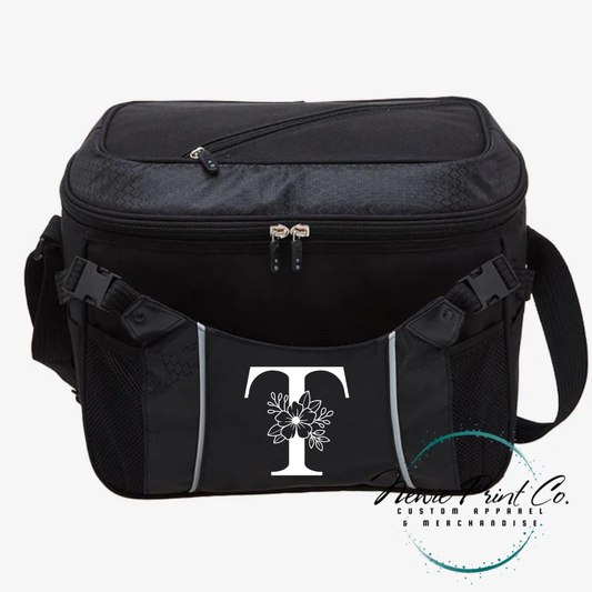 Floral Monogram Custom Cooler Bags - Jump Cooler