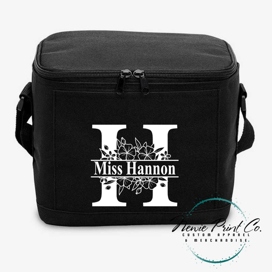 Split Monogram Custom Cooler Bags - 6 Pack Cooler