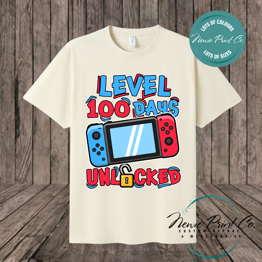 Celebrate 100 Days of School with custom t-shirts! Personalised with names, printed on premium cotton. Fast shipping Australia-wide.