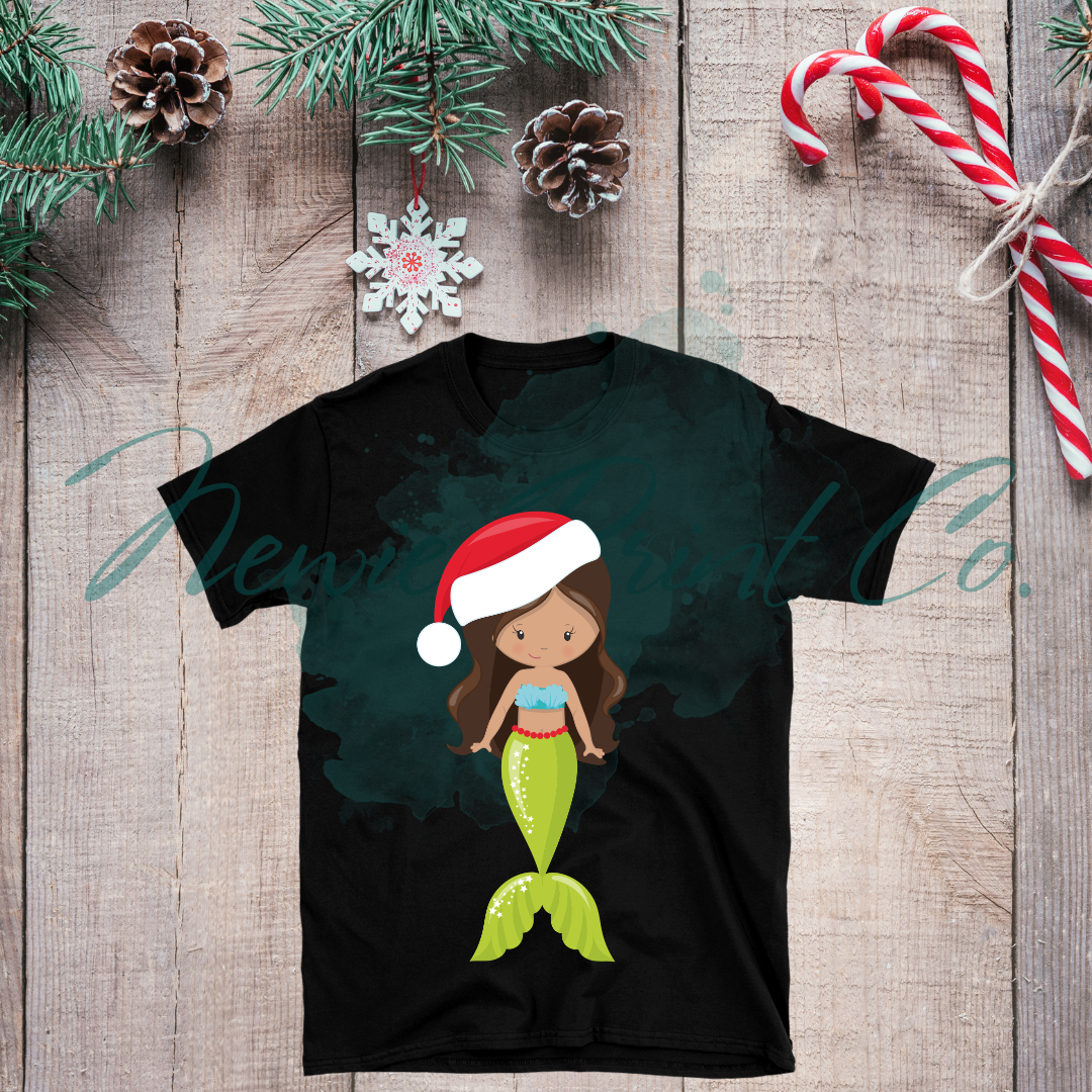 Santa Mermaid - Christmas T-shirt