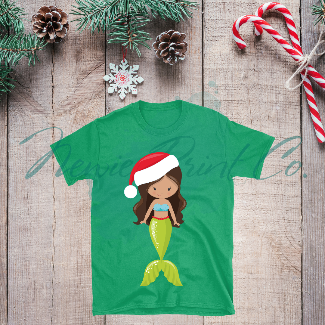 Santa Mermaid - Christmas T-shirt