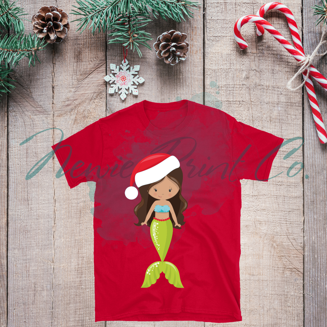 Santa Mermaid - Christmas T-shirt