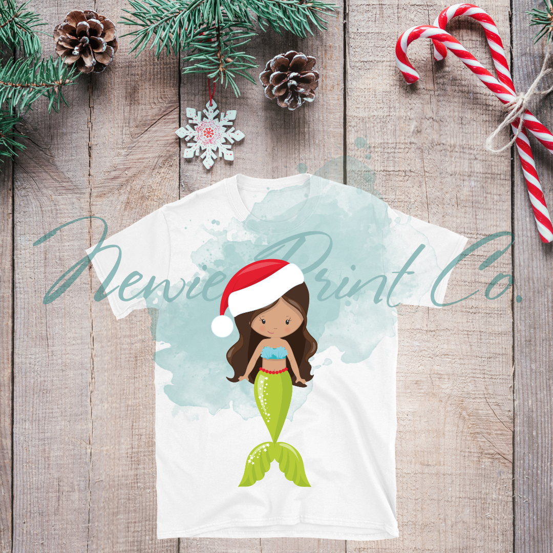 Santa Mermaid - Christmas T-shirt