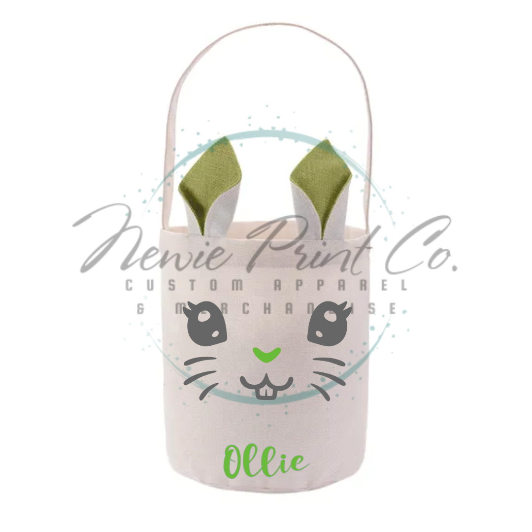 Easter Personalized Tote Bag - Bunny Face