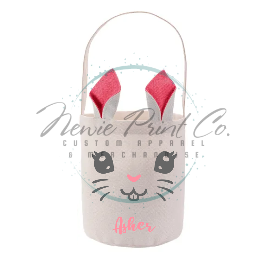 Easter Personalized Tote Bag - Bunny Face