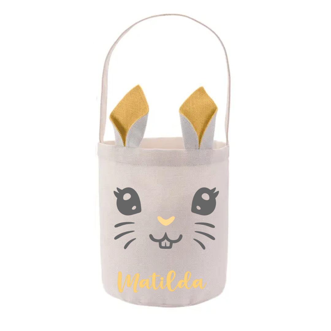 Easter Personalized Tote Bag - Bunny Face