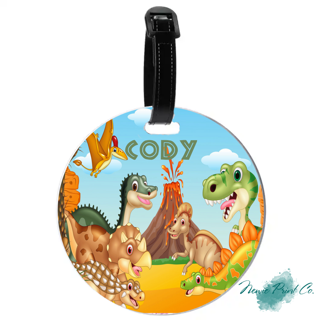 Dinosaur - Personalized PU Leather Keyrings/Bagtags
