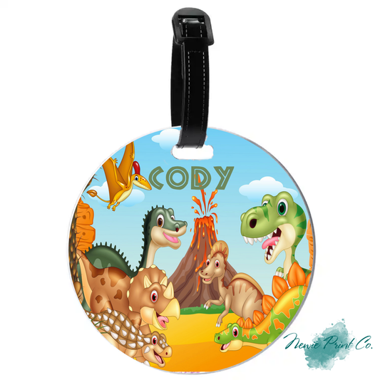 Dinosaur - Personalized PU Leather Keyrings/Bagtags